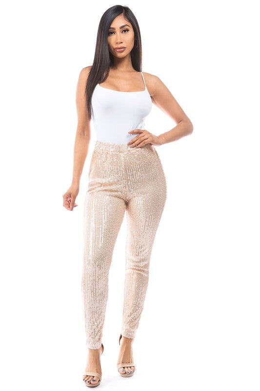 SEXY SEQUIN CASUAL PANTS