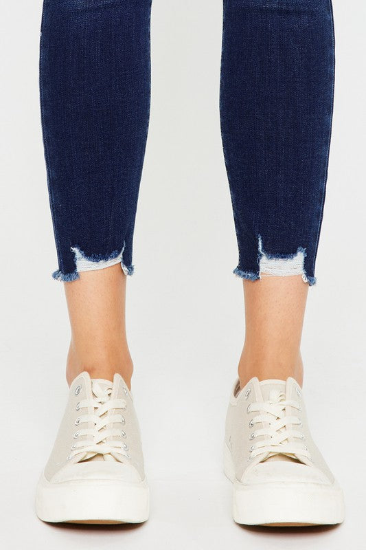 Women Mid RIse Ankle Skinny Jeans