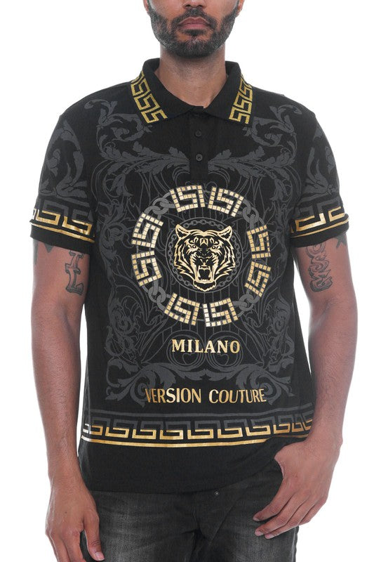 Men Version Couture Polo Button Down Shirt