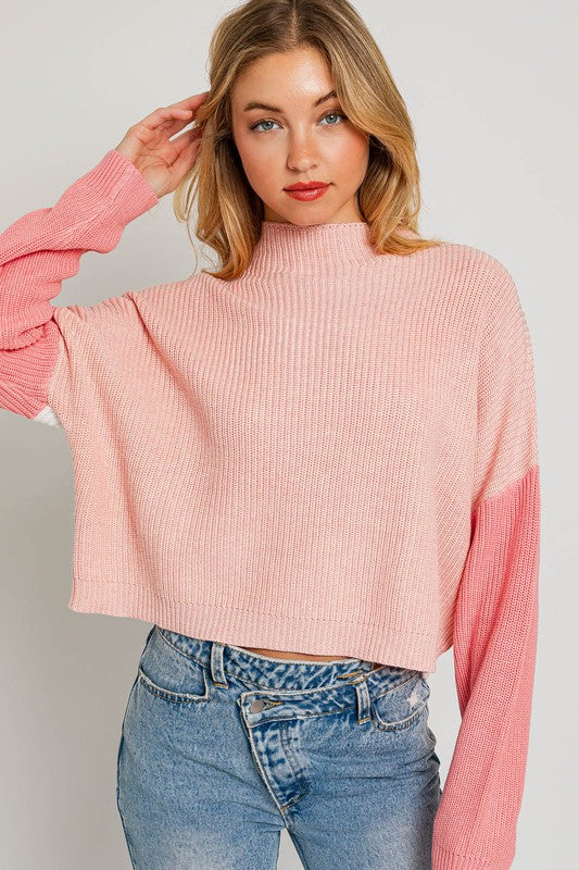 Women Color Block Oversize Sweater