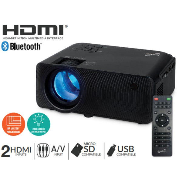 Supersonic Home Theater Projector with Bluetooth
