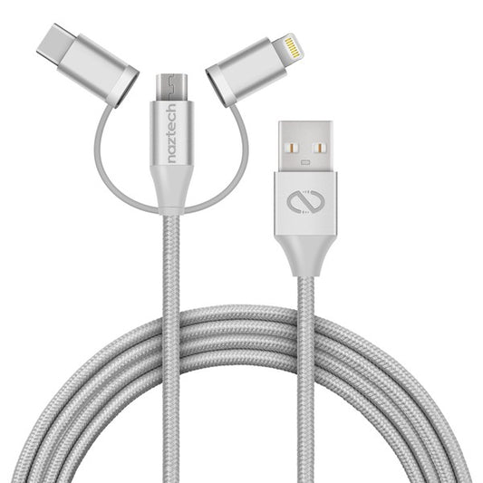 Naztech 3X1 Micro Lightning & USB-C Charge Cable