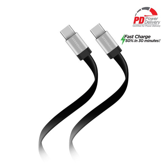 HyperGear Flexi USB-C to USB-C Flat Cable 6ft
