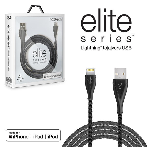Naztech Elite Series MFI Lightning Metal Cable 4ft