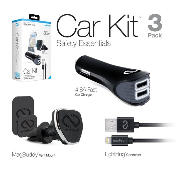 Naztech MFi Phone Accessory Essentials Car Kit