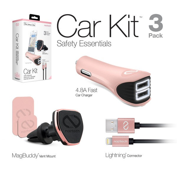Naztech MFi Phone Accessory Essentials Car Kit