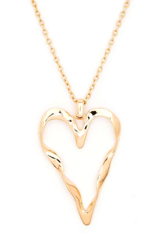 Open Heart Pendant Necklace Set