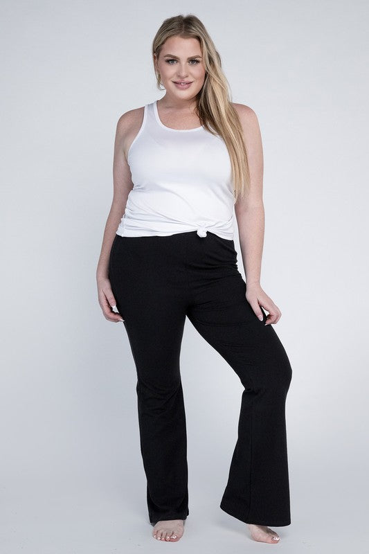 Women Plus Size Everyday Flare Bottoms