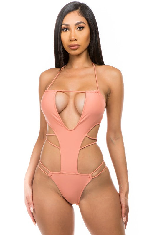 One-piece with sexy cut outs