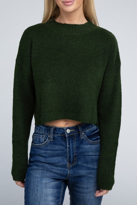 Women Mock Neck Pullover Sweater