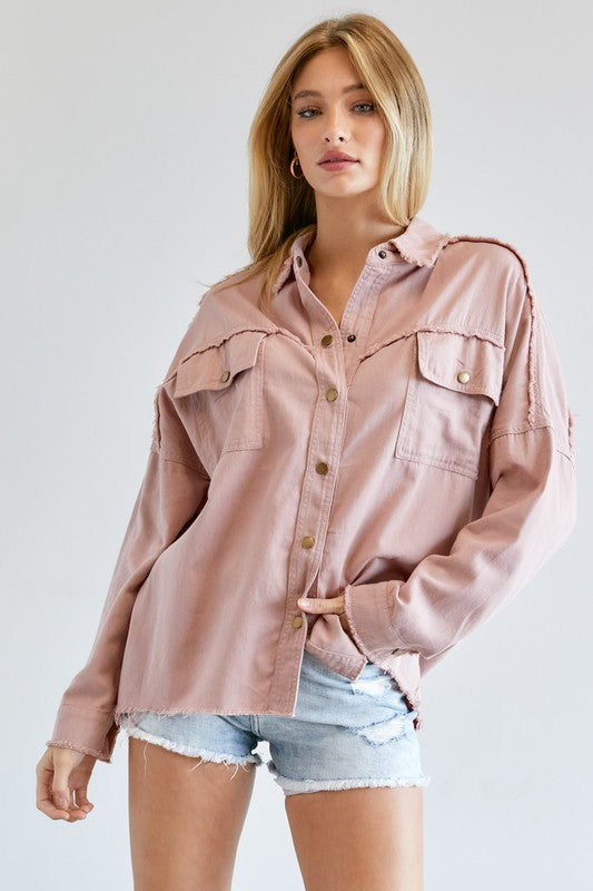 Women Button Down Shirt With Pockets