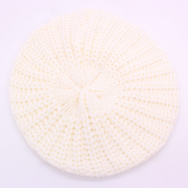 KNITTED CABLE KNIT FASHION BERET