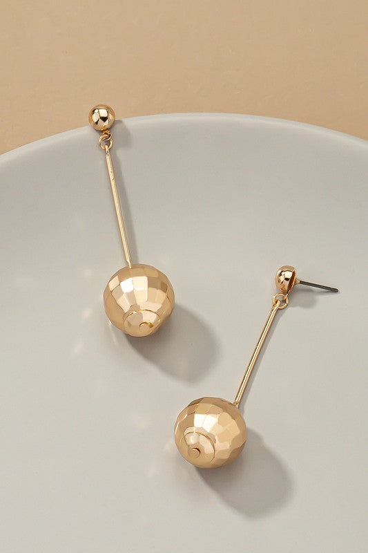Disco ball drop earrings