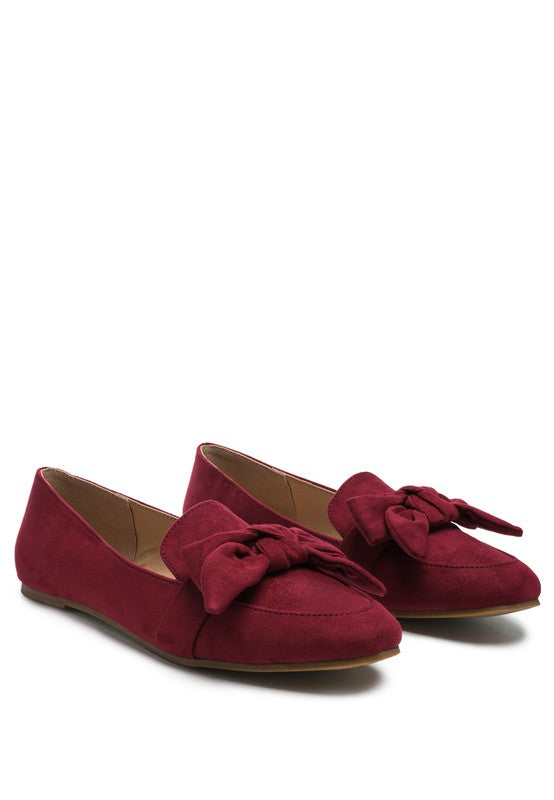 LONDON RAG CASUAL WALKING BOW LOAFERS