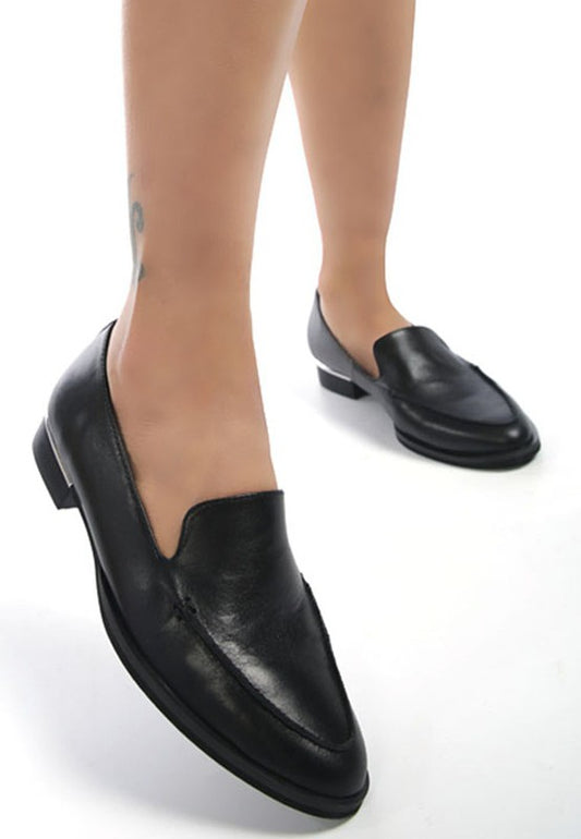ANNA Leather Slip On Loafers