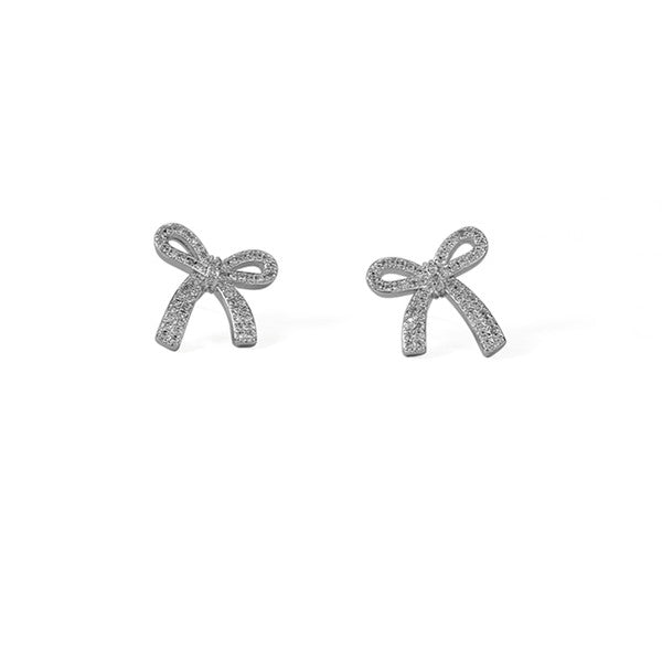 18K Gold Simple Bow Earring