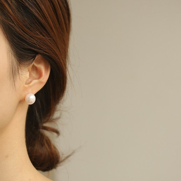 18K Gold Baroque Pearl Earring