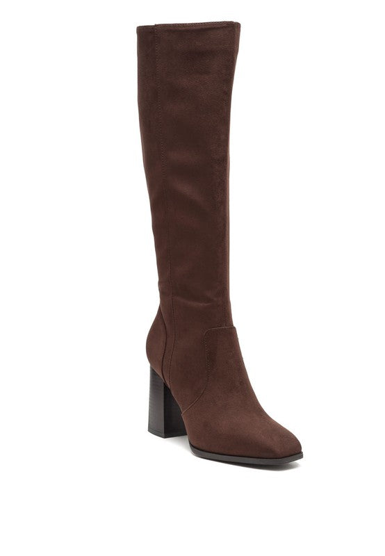 ZILLY KNEE HIGH FAUX SUEDE BOOTS