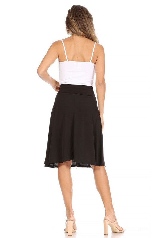 Women Solid, A-line pull on skirt