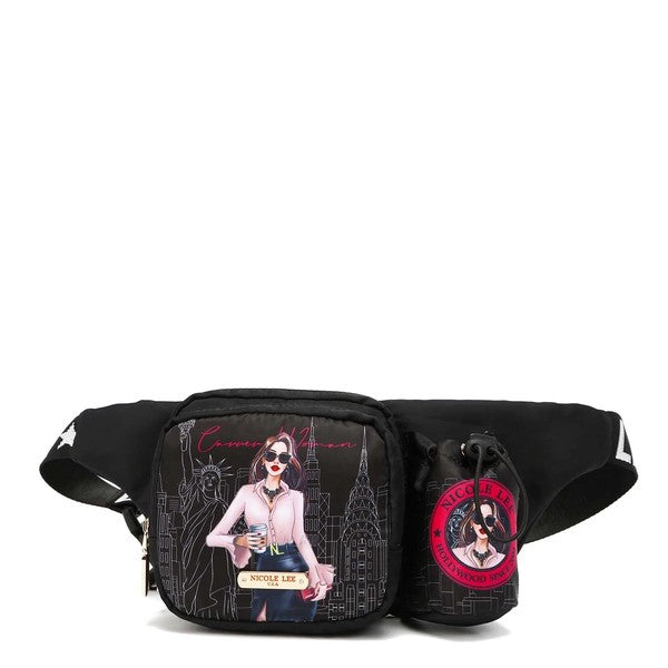 NICOLE LEE FANNY PACK WITH BOTTLE HOLDER