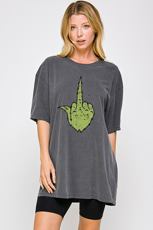 GRINCH HAND CHRISTMAS  VINTAGE GRAPHIC TEE